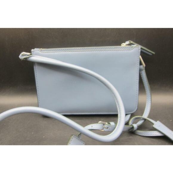 NWOT DELAROQ Troisième  BLUE LEATHER Crossbody  Bag - Picture 6 of 9